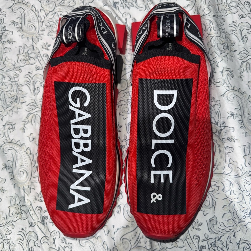 Dolce & Gabbana Red Sorrento Sneakers